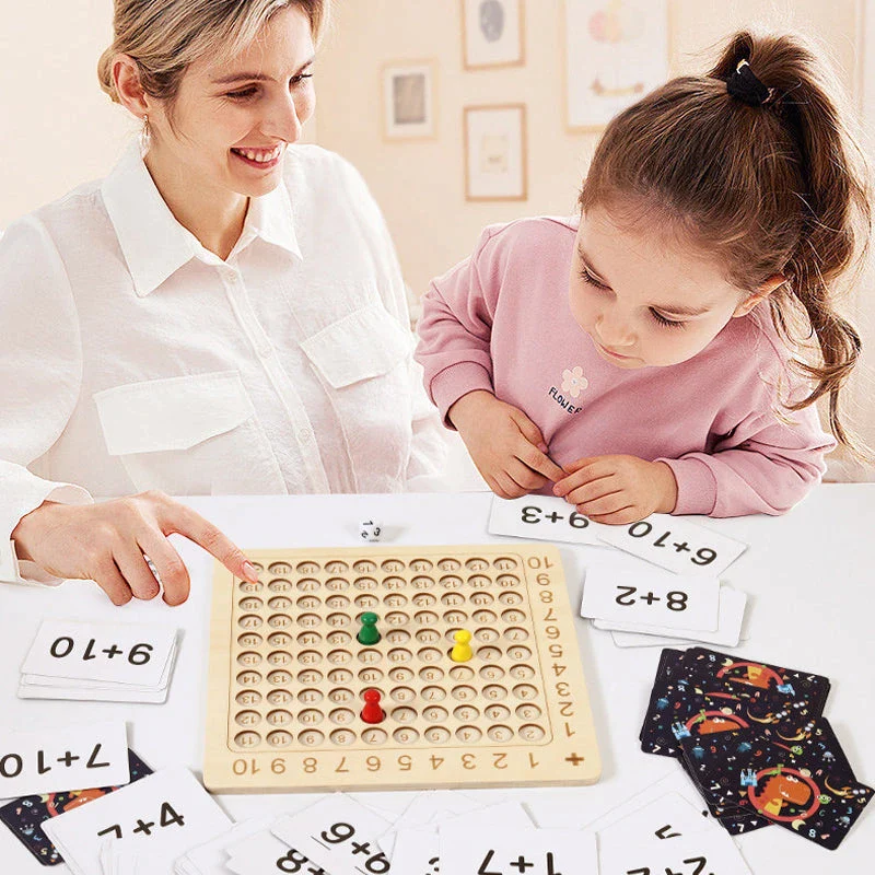 WOODEN MONTESSORI MULTIPLICATION BOARD GAME